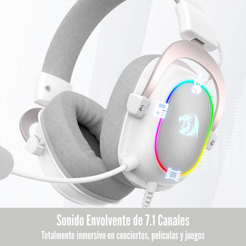 Audífono Redragon Zeus Pro Wireless H510-pro - Blanco