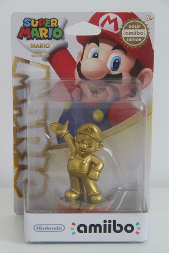 Amiibo Mario Gold Nintendo 3ds Wii U Super Smash Bros Figura