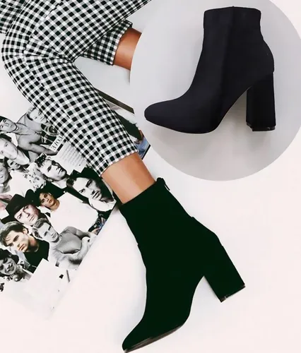 Zapatos De Mujer Botines Taco Botas