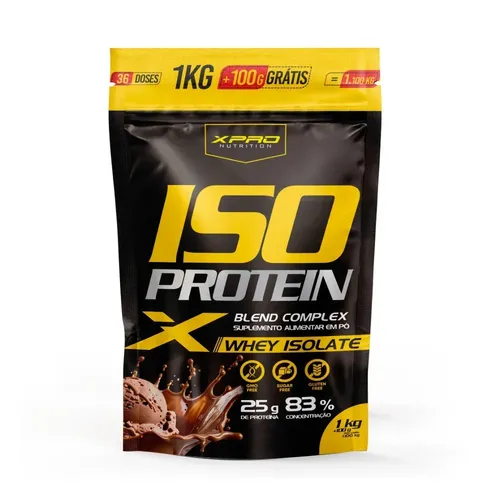 Whey Protein Isolado Iso Blend Complex Zero Açucar Chocolate 1.100kg Xpro Nutrition - R$ 86,99