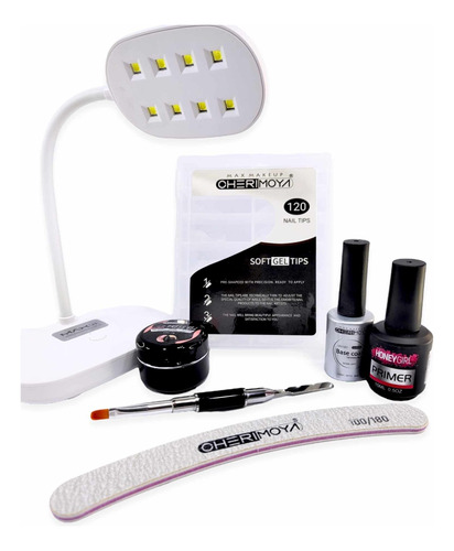 Kit Para Uñas Softgel + Lámpara Ajustable 