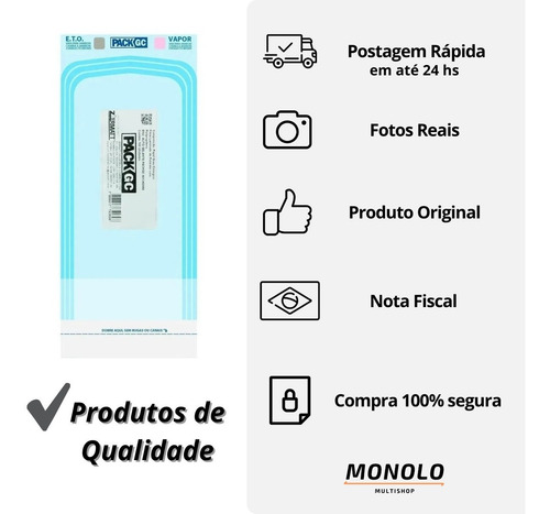 Imagem 10 de 10 de 100 Envelopes Esterilização Autoclave Piercing Pinça 5x13 Cm