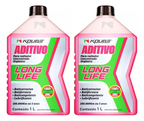 Aditivo Rosa Concentrado Orgânico Long Life 1 L Koube