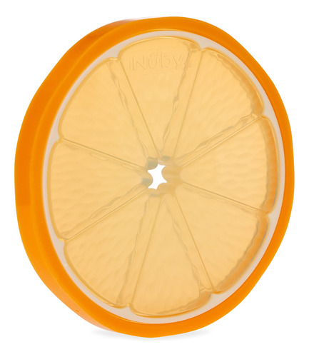 Nuby Mordedor De Fruta 100% Silicona, Naranja, 3m+