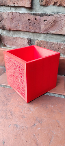 Maceta Poneglyph (one Piece) Impresa En 3d Gg.3dprinter Rojo Poneglyph
