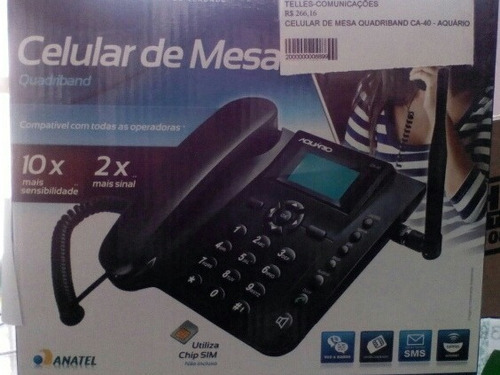Telefone/celular Rural Aquário Quadriband De Mesa Completo