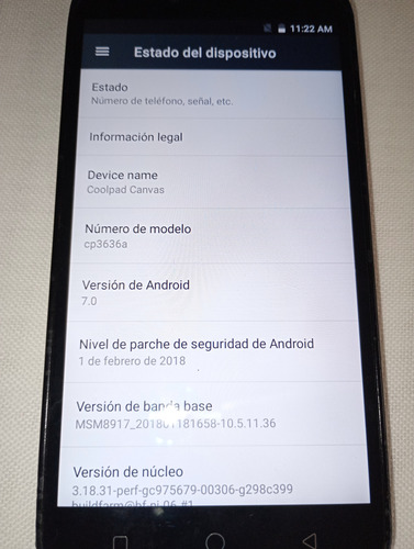 Celular Económico Barato Coolpad Canvas (falta Liberar) Negro (Usado)