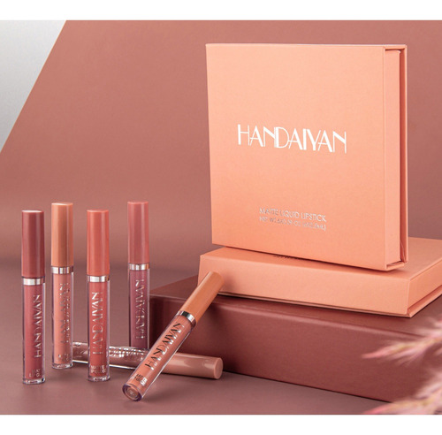 Kit de lápiz labial líquido mate cosmético de larga duración Handaiah