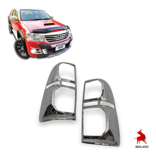 Biseles Focos Traseros Cromados Toyota Hilux Vigo 2012-2016