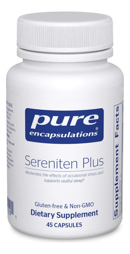 Suplemento Serenita Plus Pure Encapsulations 45 Cápsulas