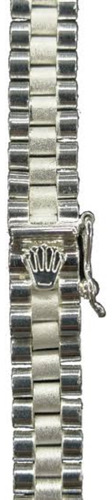 Pulsera Rolex Tejido Plata Ley 925 Nueva