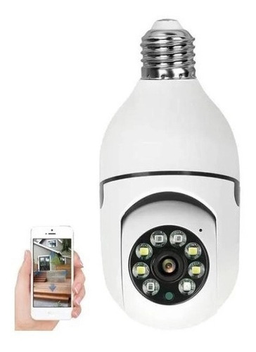 Camera Ip Seguraca Lampada Panoramica Espia Wifi