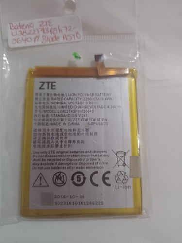 Bateria Zte Li3822t43p8h725640 Para Blade A510