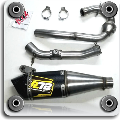 Imagen 2 de 4 de Escape Deportivo R72 Compact Honda Xr 250 Tornado 2000-2021