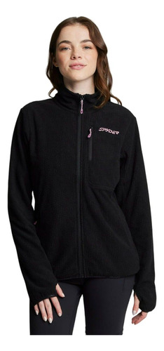 Polerón Polar Outdoor Mujer Spyder Fleece Full Zip Negro