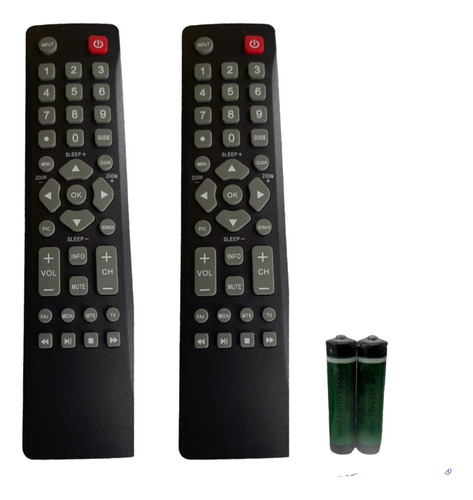 Paquete 2 Controles Para Tv Hkpro No Smartv + Pilas