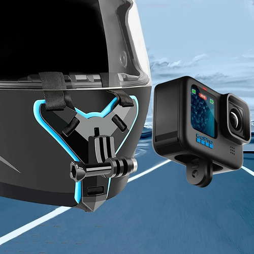 Suporte Queixeira De Capacete Para Gopro E Similares