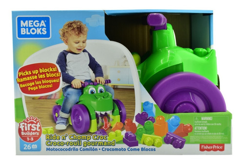 Moto Cocodrilo Montable Come Bloks Mega Bloks Fisher Price | Envío gratis