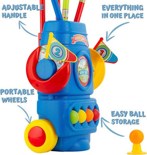 Set De Golf Toyvelt Para Ninos Pequenos: Palos De Golf Para