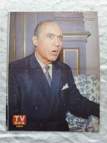 Antiguo Poster Tv Guia N° 149 Charles Boyer - Los Bribones