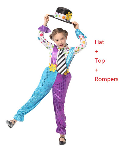 Funny Clown Clothes Set Kids Performance Clothes