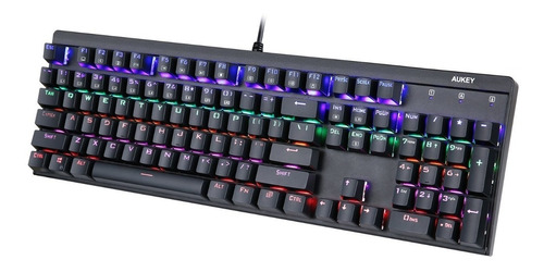 Teclado Aukey Km-g6 104 Gaming Mecánico Led Y Blue Switches