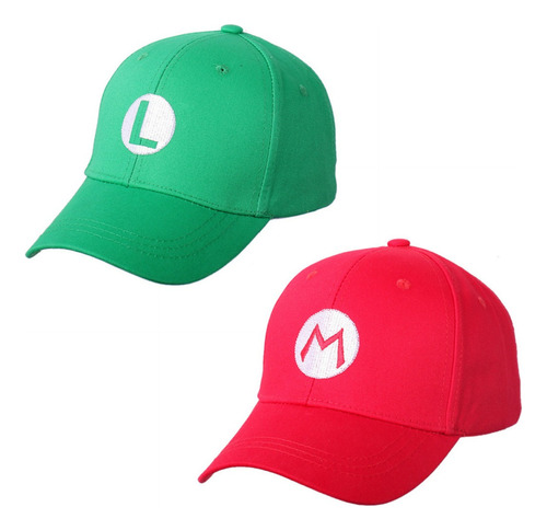 2 Pzs Gorra Super Mario Bros Luigi Gorro Bordado Sombrero