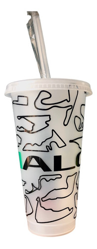 Vaso Pitillo Formula 1 Pistas Alonso Transparente