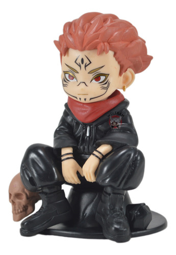 Figura Muñeco Jujutsu Kaisen Sukuna Sentado Negro