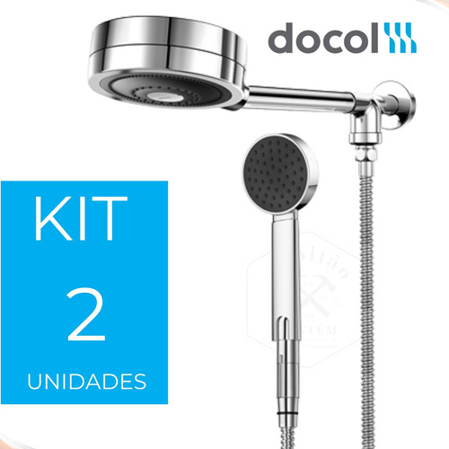 Kit 2 Ducha Technoshower Docol Com Desviador Aquec Solar/gás