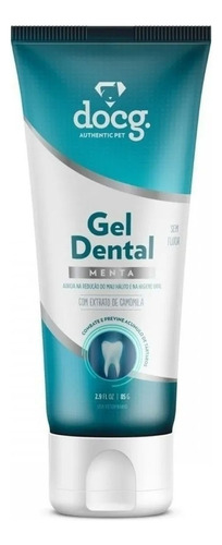 Gel Dental Pet Cães Gatos Mau Hálito Sem Fluor - Docg - 85g Sabor Menta