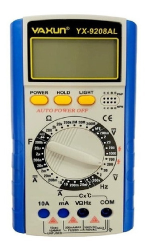 Tester Multimetro Digital Yaxun Dt-9208a Medidor Voltaje 