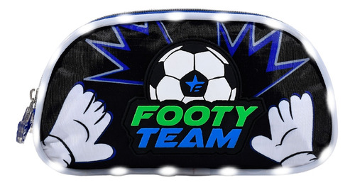 Cartuchera Canopla Escolar Footy Futbol Team Con Luces