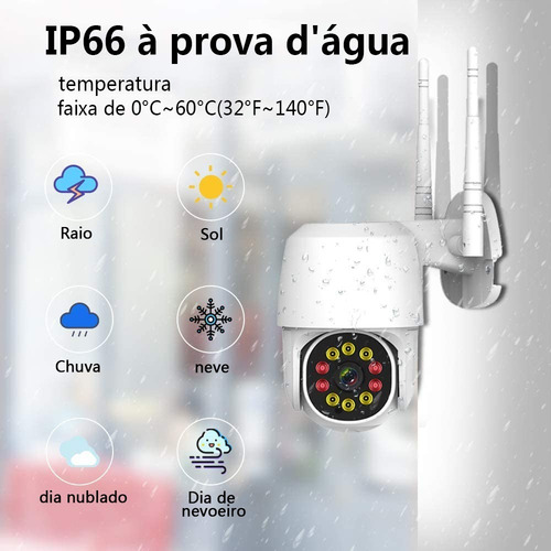 Imagem 5 de 7 de Cámara 360 Wifi De Segurança Hd 1080p Com Alarme