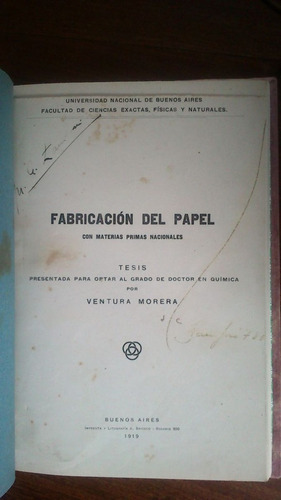 Fabricación Papel Materias Primas Nacionales Ventura Morera