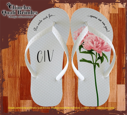 Chinelo Personalizado Para Casamento 100 Pares 