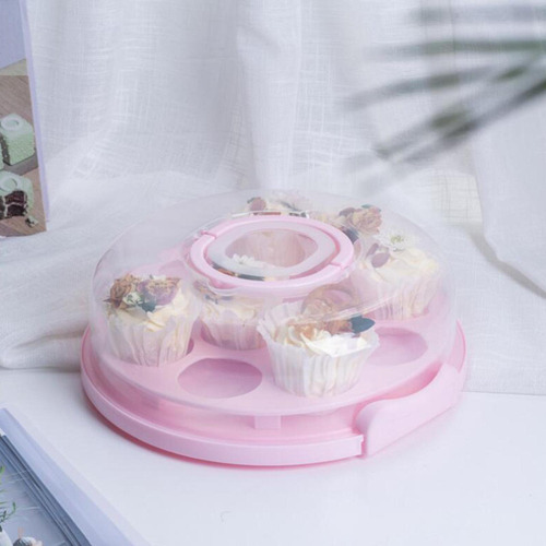 Portador De Pasteles Con Tapa Y Asa, Contenedor Para Rosa