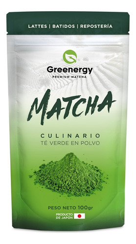 Greenergy Premium Matcha | Culinario. 100 Grs.