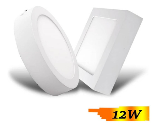 Lampara Led Panel Superficial Redondo 12w 