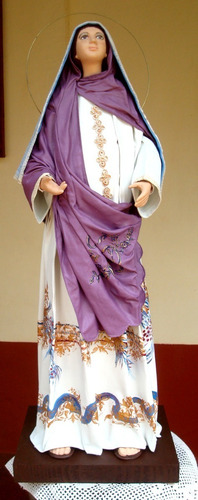 Virgen De La Dulce Espera 8 Hecha A Mano Artesanal (Usado)