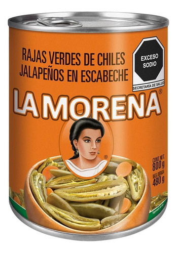 2 Pza Rajas Verdes La Morena De Chiles Jalapeños En Escabech