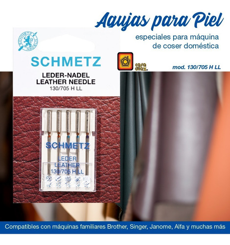 Agujas Schmetz Para Piel En Máquinas De Coser Domésticas