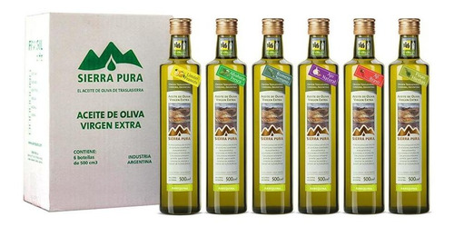 Aceite De Oliva Sierra Pura Virgen Extra Saborizado 6x500cc