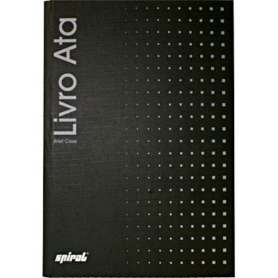 Imagem 1 de 4 de Livro Ata Sem Margem 100 Folhas Brief Case Cinza Spiral