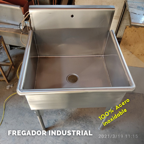 Imagen 2 de 4 de Fregador Industrial De Acero Inoxidable