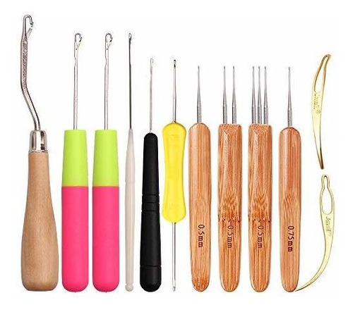 12pcs Dreadlocks Crochet Hook Set Crochet Braids Hair Lockin