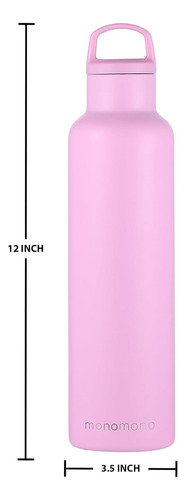 Botella De Agua Con Doble Aislamiento De 24 Oz Con Tapa Con