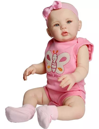 Boneca Bebê Reborn Abigail Corpo De Silicone Realista 48cm