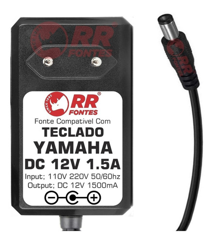 Fonte Carregador 12v Para Yamaha Teclado Digital Psre363