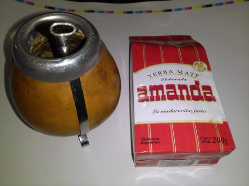 Kit Mate Oriental Con Pie Bombilla Y Yerba Mate